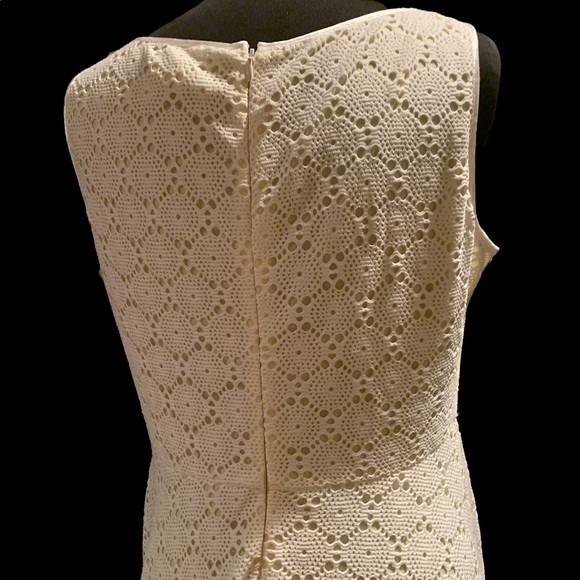 Black Label by EvanPicone White Lime Yellow Lace Dress - Picture 10 of 10